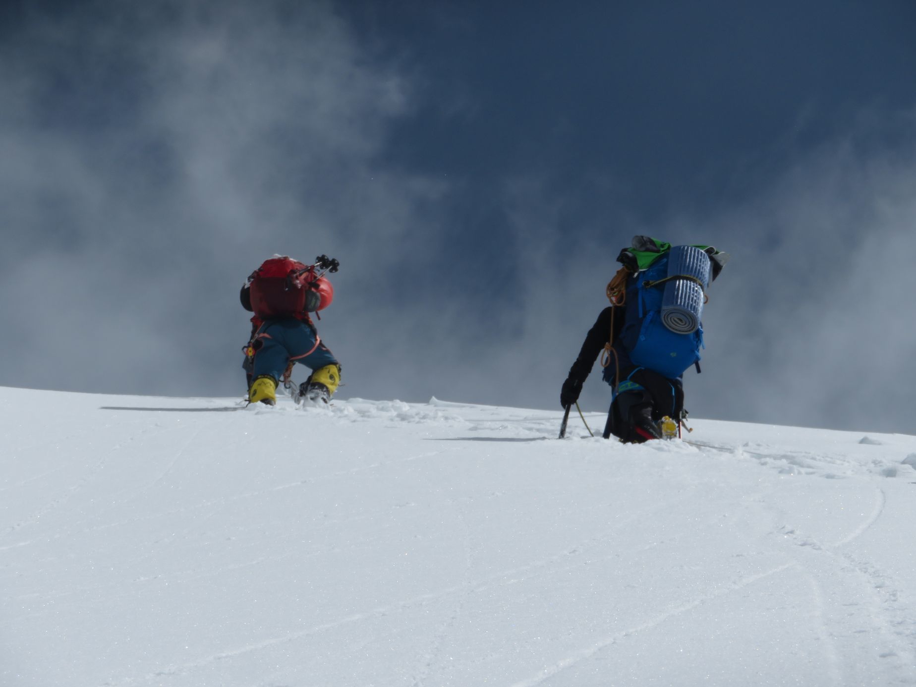 Karolína Grohová a Marek Disman při výpravě na Gasherbrum II (2021)