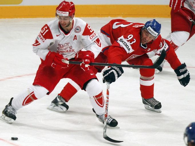 MS v hokeji 2012: Česko - Dánsko (Nedvěd, Nielsen)