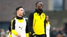 Usain Bolt trénuje s fotbalisty Borussie Dortmund.