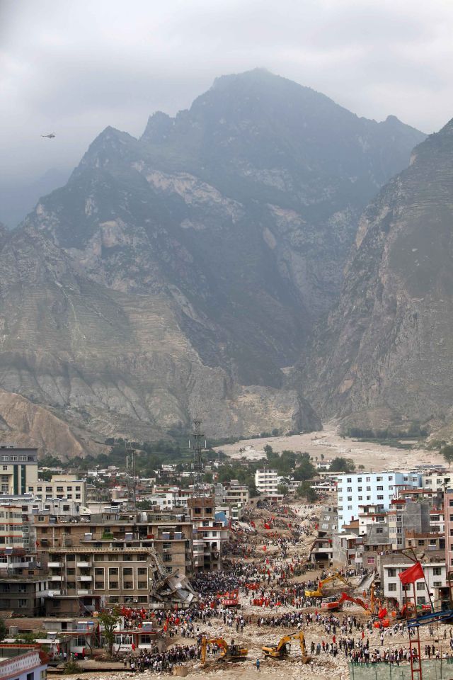 Tibet Čína sesuvy půdy