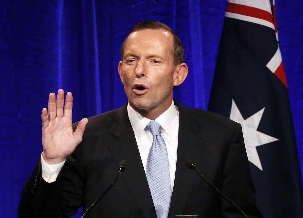 Tony Abbott slaví volební vítězství