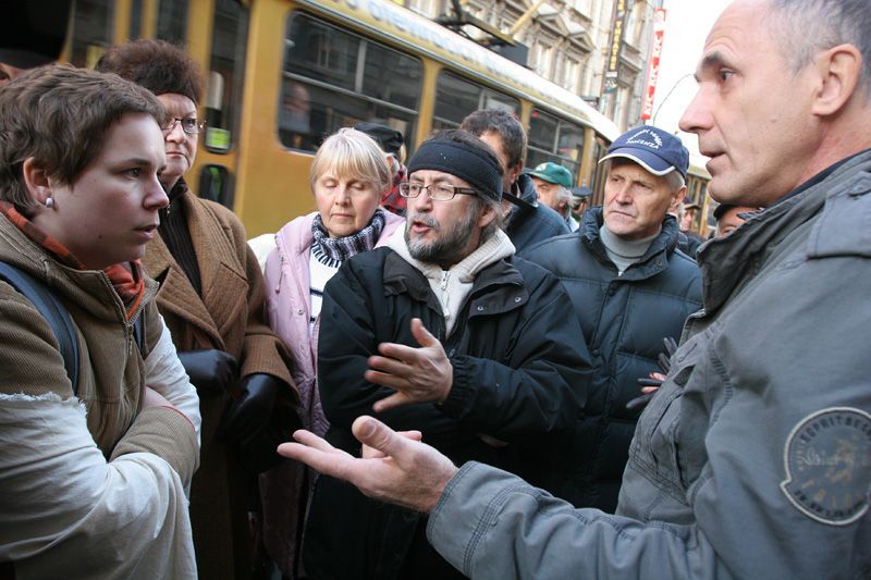 Demonstrace na Národní Třídě