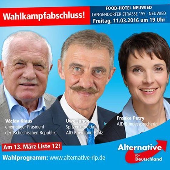 Klaus: Úžasným výsledkem je ztráta čtvrtiny hlasů merkelovské CDU a zisk 13 procent hlasů AfD.