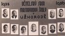 Profesorský sbor jubilejní Masarykovy školy v Užhorodě s ředitelem Klestilem, 30. léta