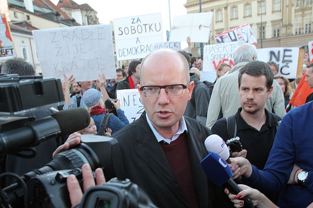 Bohuslav Sobotka na srazu svých příznivců