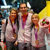 Vítání olympioniků v Belgii (Van Acker, Cox a Van Snick)
