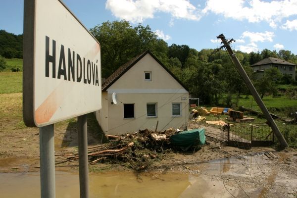 Handlová - povodeň