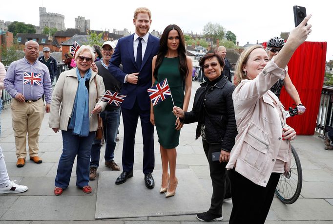 Přípravy na svatbu prince Harryho a Meghan Markle.  Velká Británie, květen 2018.