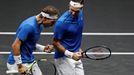 Rafael Nadal a Roger Federer na Laver Cupu 2017