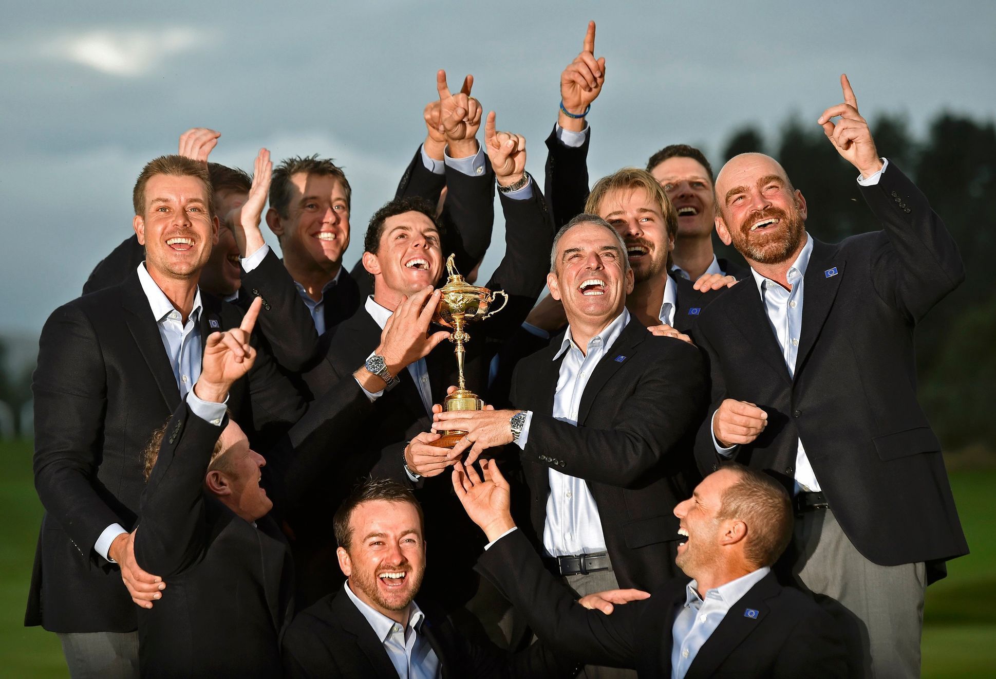 Evropský tým slaví triumf na Ryder Cupu 2014