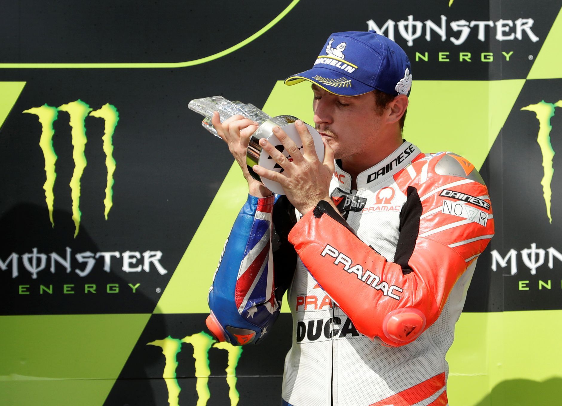 Jack Miller, Ducati slaví třetí místo v závodu MotoGP ve Velké ceně České republiky 2019