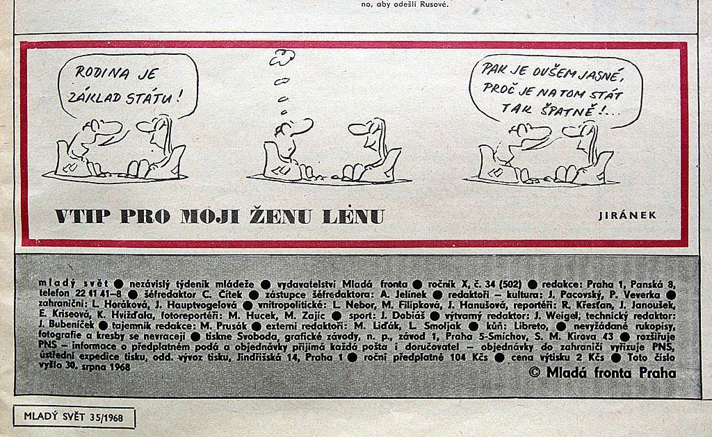 Noviny ze srpna 1968