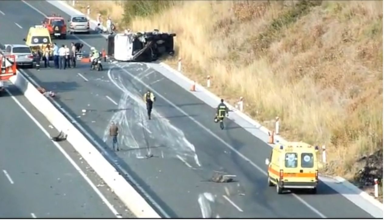 Nehoda českého autobusu v Řecku