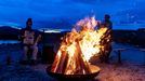 Zahájení divadelního festivalu Kult na jezeře Milada nedaleko Ústí nad Labem.