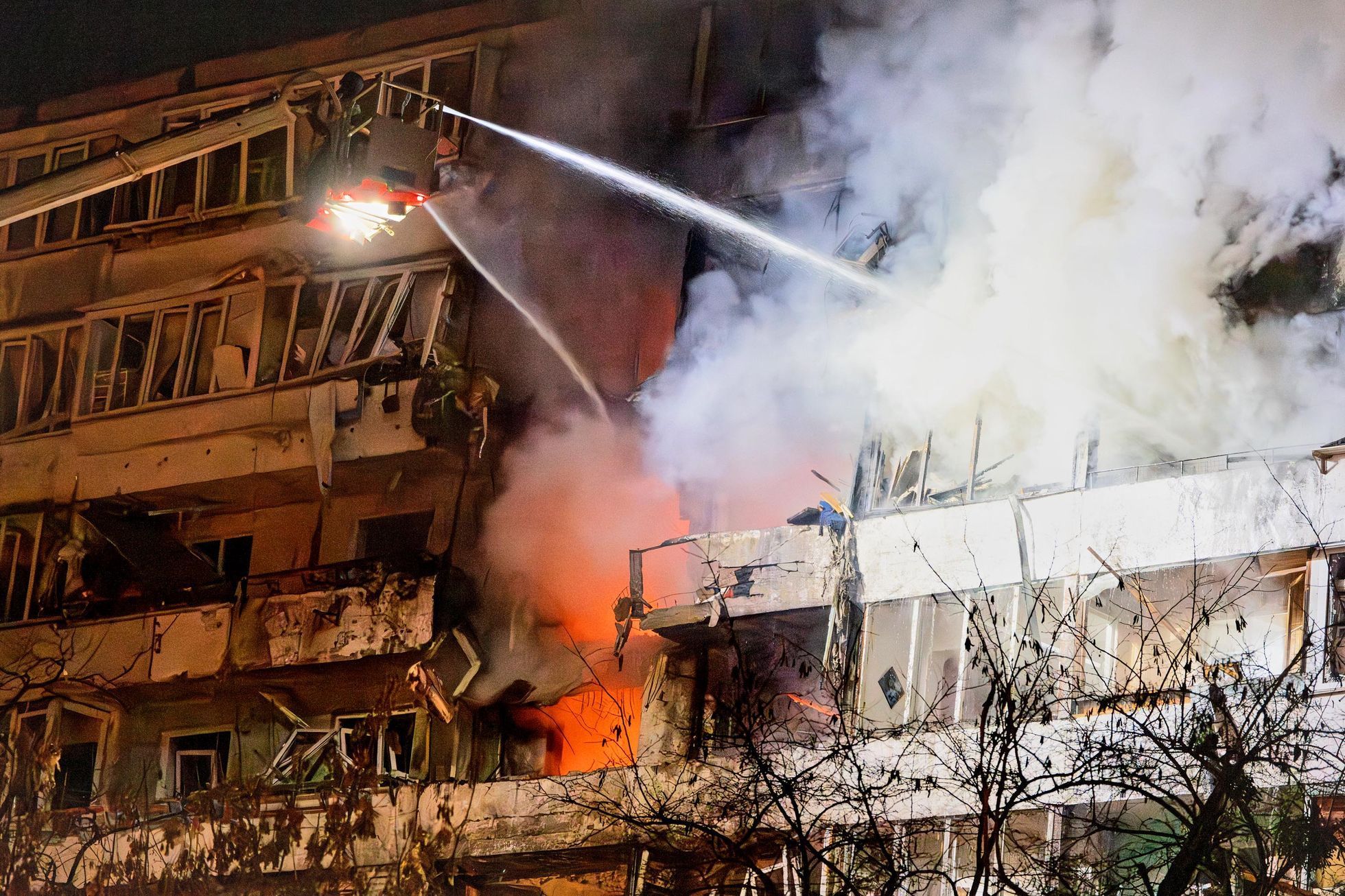 Ukrajina, Kyjev, Rusko, válka, drony, bombardování,