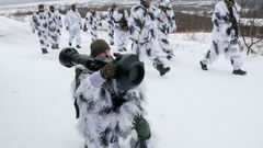 Ukrajina se připravuje na válku s Ruskem. Na snímku cvičení ve Lvově.