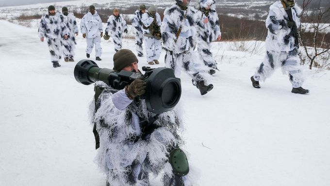 Ukrajina se připravuje na válku s Ruskem. Na snímku cvičení u Lvova.