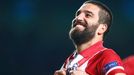 Atletico's Arda Turan reacts at the end of their Champions League semi-final second leg soccer match at Stamford Bridge against Chelsea in London, April 30, 2014. REUTERS