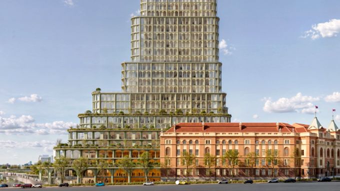 Vizualizace budoucího projektu Jareda Kushnera v Bělehradě.