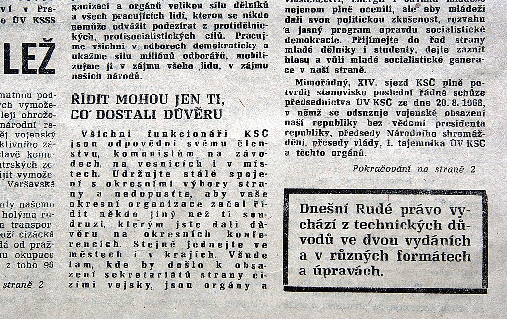 Noviny ze srpna 1968