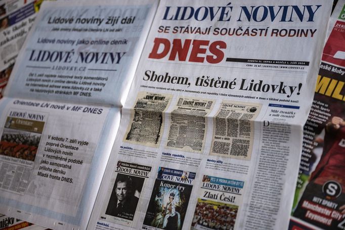 Lidové noviny 31. srpna 2024 naposledy vyšly v tištěné podobě.