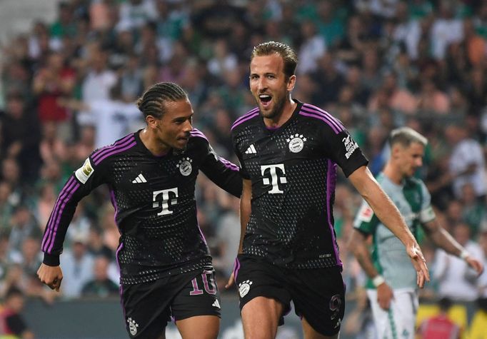 Leroy Sané a Harry Kane (Brémy - Bayern)