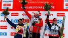 MS v biatlonu 2013,sprint: Martin Fourcade, Emil Hegle Svendsen a  Jakov Fak