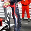 Mark Webber slaví vítězství při Velké ceně Monaka