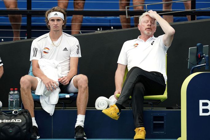 Alexander Zverev a Boris Becker, ATP Cup