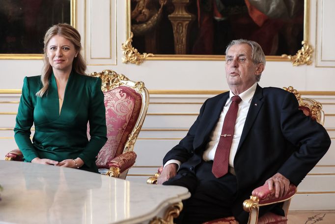 Zuzana Čaputová a Miloš Zeman