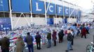 Fanoušci Leicesteru se loučili se zesnulým majitelem u stadionu