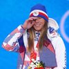 Ester Ledecká se zlatou medailí za paralelní slalom v Pekingu 2022