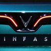 The logo of VinFast is pictured at the 2022 Paris Auto Show in Paris, France October 17, 2022. REUTERS/Stephane Mahe