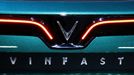 The logo of VinFast is pictured at the 2022 Paris Auto Show in Paris, France October 17, 2022. REUTERS/Stephane Mahe