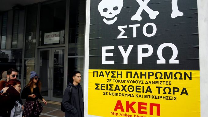"Antireklama" na euro v Aténách.