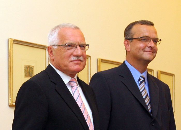 Miroslav Kalousek s prezidentem Klausem