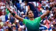 Radost. Rafael Nadal je ve třetím kole letošního US Open. V něm se střetne s Italem Fabiem Fogninim.