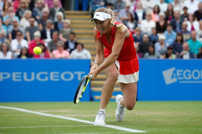 Caroline Wozniacká ve finále turnaje v Eastbourne.