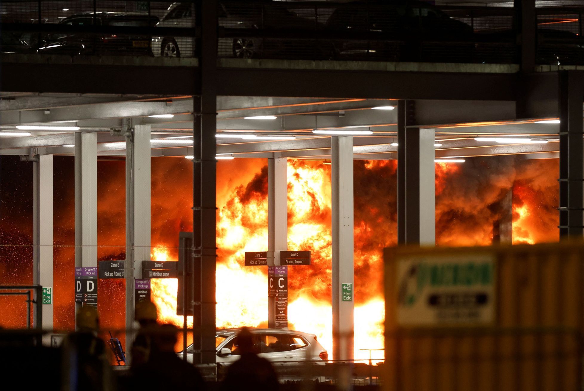 Fire in Terminal Car Park 2 at London Luton airport