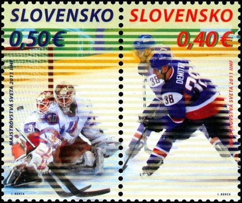 Slovenská známka k MS v hokeji