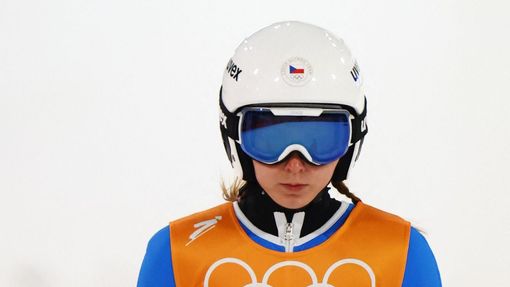 Karolína Indráčková v závodě smíšených družstev na olympiádě v Pekingu 2022