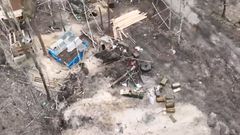 Dronové záběry opuštěných ruských pozic v Černobylu