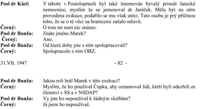 Stenografický zápis - Černý 1