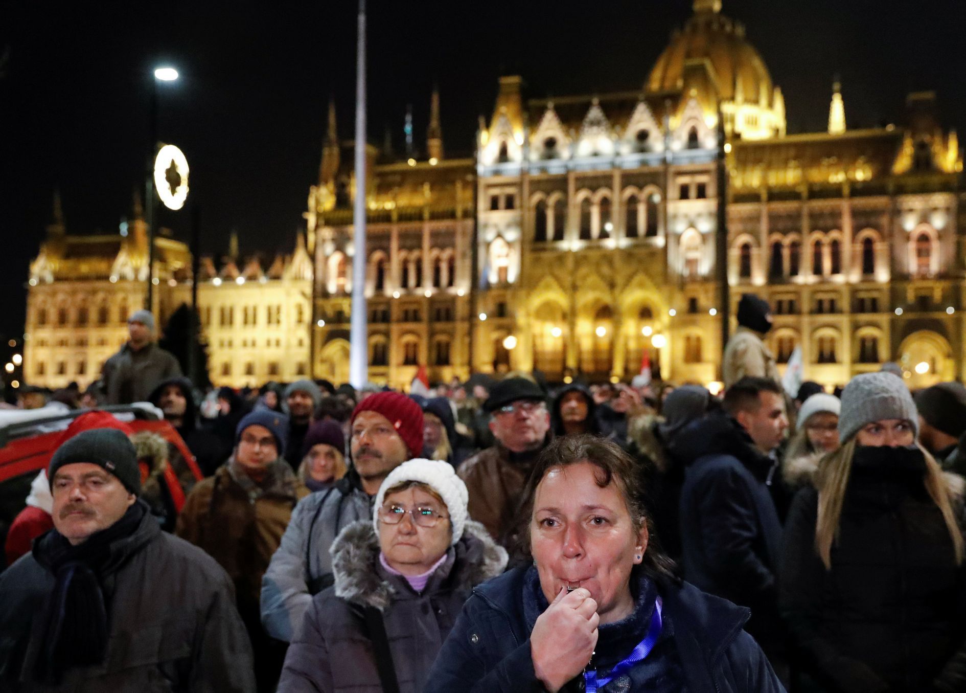 Protesty Budapešť