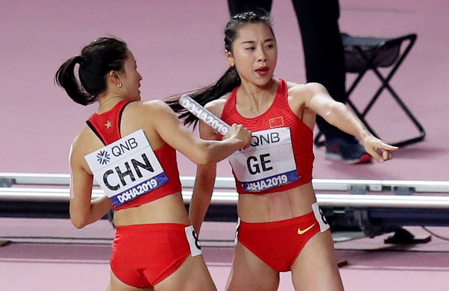 Čínská ženská štafeta na MS v atletice, Dauhá 2019