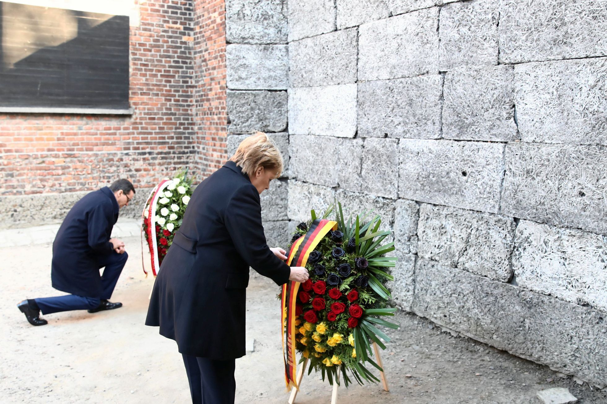 Angela Merkelová v Osvětimi, prosinec 2019