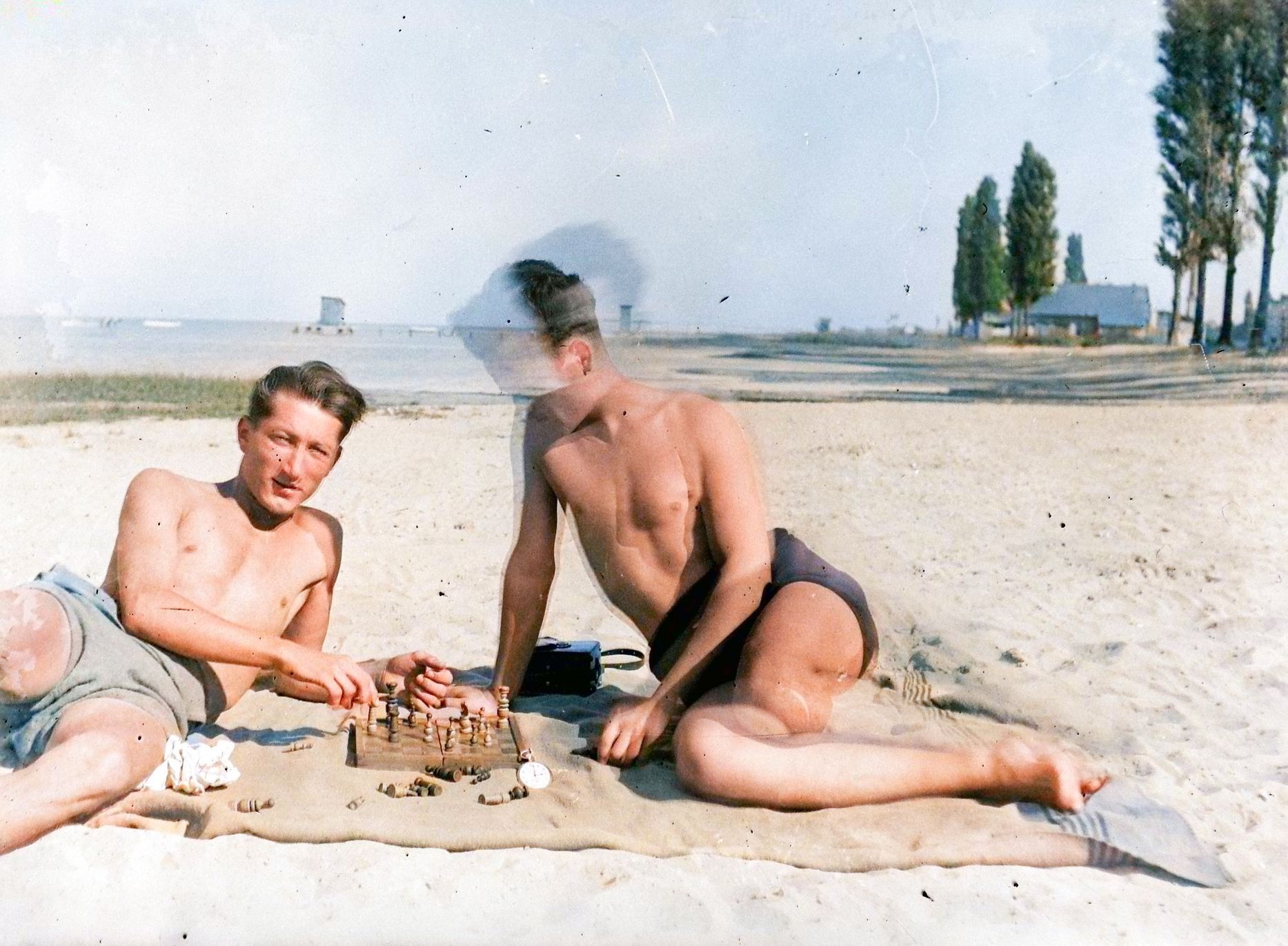 Tenkrát v létě, léto. Retro. Historie. Kolorované fotografie, Zahraničí, Fortepan