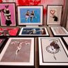 Art pieces wait to be hung at the Banksy: The Unauthorised Retrospective exhibition at Sotheby's S2 Gallery in London