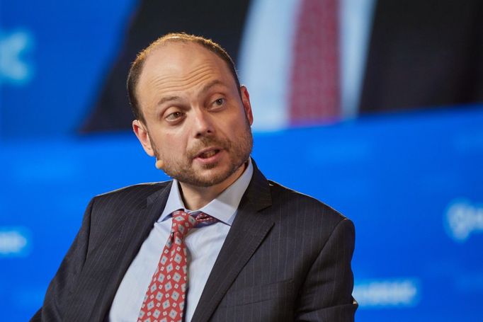 Ruský opoziční politik a novinář Vladimir Kara-Murza na 19. ročníku bezpečnostní konference Globsec 31. srpna 2024 v Praze