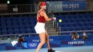 Belinda Bencicová ve finále OH 2020 proti Markétě Vondroušové